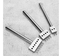 Pretfy Steel Punch Spacing Compact Part Products Techniques Engraving Even Wear Incisive High Holes Hardness Neat Carving with Leather Edge (Spacing 6mm (2+4+6))