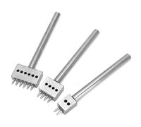 Pretfy Steel Punch Spacing Compact Part Products Techniques Engraving Even Wear Incisive High Holes Hardness Neat Carving with Leather Edge (Spacing 5mm (2+4+6))
