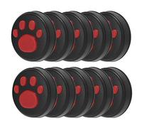 Pretfy Thumb Grip Silicone Caps - Cat Design Joystick Covers for/Lite - Lightweight, Durable, 10 Pieces, Excellent Feel and Control (Red claws on black)
