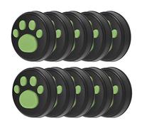 Pretfy Thumb Grip Silicone Caps - Cat Design Joystick Covers for/Lite - Lightweight, Durable, 10 Pieces, Excellent Feel and Control (Green claws on black background)