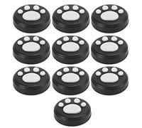 Pretfy Thumb Grip Silicone Caps - Cat Design Joystick Covers for/Lite - Lightweight, Durable, 10 Pieces, Excellent Feel and Control (White claws on black background)