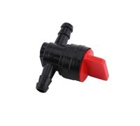 Pretfy Universal 6mm Fuel Tap, Inline On/Off, Easy Installation, Quality Assurance, Universal Fit for for Most Engines with Plastic Material, Black + Red Color for 1/4 Pipe Hose
