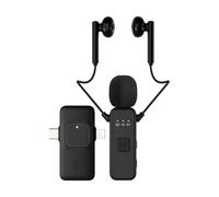 Pretfy Versatile Wireless Microphone, Studio Sound Quality, Noise Canceling, Realtime Monitoring, Collar Microphone for Live Streaming, Singing, Podcasting, Artists