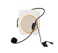 Pretfy Voice Amplifier, Portable Microphone, PA System, Longlasting Battery Life for Teachers, Tour Guides, Speakers, Practical Charging Functions for Presentations (White)