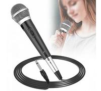 Pretfy YS-226 Unidirectional Dynamic Microphone for KTV and DVD with Wide Frequency Response for Vocal and Instruments - Sturdy Plastic Metal Construction 1 Unit