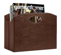 PreTidy Magazine Rack Floor foldable Magazine Holders Basket Organizer Newspaper Storage Bin Organizer for Home Document File Holder brown