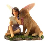 PRETMANNS Fairy Garden Fairies - Cute Accessories for Indoor or Outdoor Miniature Garden - Figurine Sofia with Puppy - 1 Item
