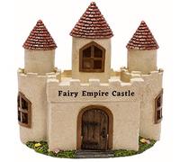 PRETMANNS Fairy Garden Fairy House - Ornament for Outdoor - Adorable Accessories for Miniature Garden - Large Fairy Castle House with Door That Opens 23cm