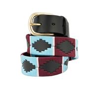 Preto Mens Girls and Womens Premium Polo Belts Belt Leather Ladies Equestrian Unisex Handmade Embroidered Diamond Shape With Strong Threads And Shiny Brass Buckle