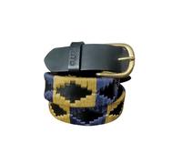 Preto Mens Womens Premium Polo Belts Belt Leather Ladies Equestrian Unisex Handmade Embroidered Diamond Shape With Strong Threads And Shiny Brass Buckle Buckskin