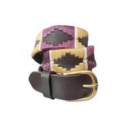 Preto Mens Womens Premium Polo Belts Belt Leather Ladies Equestrian Unisex Handmade Embroidered Diamond Shape With Strong Threads And Shiny Brass Buckle Palomino