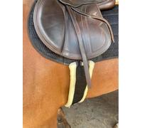 Preto Synthetic Saddle Jumping Girth Equine Elasticated Ends Soft Faux Fur/Mink/Fleece lined Strong Tear Resistant Nylon Webbing Anti-chafing Padded Equestrian Cob Full Pony