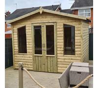 pretoria small wooden garden summerhouse with 2 windows in natural