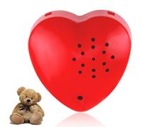 PRETTI Heart Shaped Mini Voice Recorder for Stuffed Animals 40 Seconds Recordable Sound Button Custom Message Box Ideal for DIY Plush Toys Personalized Gifts and Creative Crafts