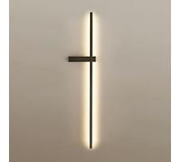 Prettiee Minimalist Black Wall Light LED Wall Sconce Lighting Indoor Wall Washer Long Strip Wall Lamp, Geometric Sconces Living Room Wall Lights Modern Line Wall Mounted Lamps (80m)
