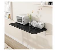 Prettiee Wall-Mounted Folding Desk, Space-Saving Transformable Table for Small Spaces, Kitchen, Laundry, Home, Office - Black, 120x40cm (Nero 70x50cm)