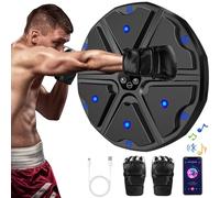 prettop Music Boxing Machine, Smart Bluetooth Boxing Machine with Gloves, Wall Mounted Punching Machine with 9 Level Speed & Mode Adjustment with LED Light for Kids or Adult to Exercise