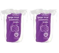 Pretty 50 Large Oval Cotton Cosmetic Pads/Discs - Lint Free, Non Fleecing (Pack of 2)