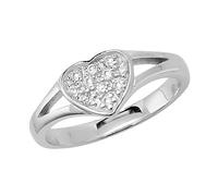 Pretty 925 Sterling Silver Baby Heart Ring with Cubic Zirconia/CZ WJS22149RSA
