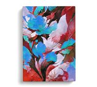 Pretty Abstract Floral No.3 Canvas Print | Gallery Wrapped 30mm Frame Wall Art | 30x20 inches | Ready to Hang | Abstract Floral Picture | Living Room Bedroom Lounge Office