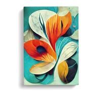 Pretty Abstract Floral No.4 Canvas Print | Gallery Wrapped 30mm Frame Wall Art | 30x20 inches | Ready to Hang | Abstract Floral Picture | Living Room Bedroom Lounge Office