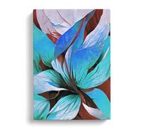 Pretty Abstract Flowers No.1 Canvas Print | Gallery Wrapped 30mm Frame Wall Art | 30x20 inches | Ready to Hang | Abstract Floral Picture | Living Room Bedroom Lounge Office