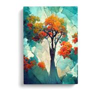 Pretty Abstract Tree No.3 Canvas Print | Gallery Wrapped 30mm Frame Wall Art | 30x20 inches | Ready to Hang | Abstract Landscape Picture | Living Room Bedroom Lounge Office