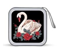 Pretty Animal Flower Swan CD Case Portable DVD Storage Small CD Holder Organizer for Home Travel