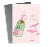 Pretty Anniversary Card - Bubbles - Prosecco - Lovely Bubbles
