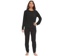 Pretty Attitude Ladies 2 Pcs Marl Knitted Ribbed Bottom Lounge Wear Suit Set Women's Tracksuit
