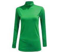 Pretty Attitude Ladies Womens Polo Neck Turtle ROLL HIGH Neck Jumper Party Tops (Green, 24)