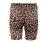 Pretty Attitude Ladies Womens Printed Cycling Shorts Dancing Shorts Leggings Active Casual Shorts (20, Brown Leopard)