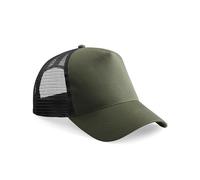 Pretty Attitude Plain Trucker Cap Baseball Cap, Mesh Back Baseball Cap Snapback17 Great Colours (UK, Alpha, One Size, Olive Green/Black)