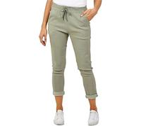 Pretty Attitude Women’s Italian Magic Trouser Pants-Ladies Plain Summer Casual Joggers Bottom Plus Size Pants (UK, Numeric, 16, 20, Regular, Regular, Khaki)