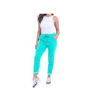 Pretty Attitude Women’s Italian Magic Trouser Pants-Ladies Plain Summer Casual Joggers Bottom Plus Size Pants (UK, Numeric, 16, 20, Regular, Regular, Aqua)