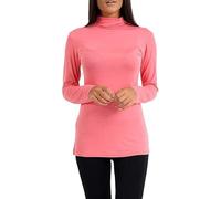 Pretty Attitude Women’s Polo Roll Neck Long Sleeve Turtle Neck Plain Jumpers for Women Siza 8-24 (as8, Numeric, Numeric_12, Numeric_14, Regular, Regular, Coral, M/L)