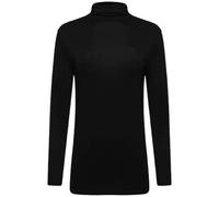 Pretty Attitude Women’s Polo Roll Neck Long Sleeve Turtle Neck Plain Jumpers for Women Siza 8-24 (as8, Numeric, Numeric_12, Numeric_14, Regular, Regular, Black, M/L)
