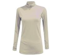 Pretty Attitude Women's Polo Roll Neck Long Sleeve Turtle Neck Plain Jumper Sizes 8-24 (Regular, Beige, XX-Large)