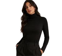 Pretty Attitude Women's Polo Roll Neck Long Sleeve Turtle Neck Plain Jumper, Sizes 8-24 (Regular, Brown, XXL)