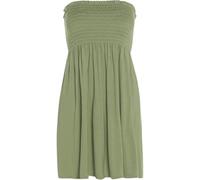 Pretty Attitude Womens Sheering Top Strapless Boob Tube Gater Bandeau Elasticated Bust - Ladies Plain Beach Summer Mini Dress Boobtube Top (UK, Alpha, L, XL, Regular, Regular, Khaki)