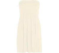 Pretty Attitude Womens Sheering Top Strapless Boob Tube Gater Bandeau Elasticated Bust - Ladies Plain Beach Summer Mini Dress Boobtube Top (UK, Alpha, L, XL, Regular, Regular, Cream)