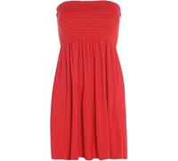 Pretty Attitude Womens Sheering Top Strapless Boob Tube Gater Bandeau Elasticated Bust - Ladies Plain Beach Summer Mini Dress Boobtube Top (UK, Alpha, L, XL, Regular, Regular, Red)
