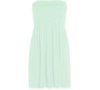 Pretty Attitude Womens Sheering Top Strapless Boob Tube Gater Bandeau Elasticated Bust - Ladies Plain Beach Summer Mini Dress Boobtube Top (UK, Alpha, M, L, Regular, Regular, Mint)