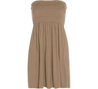 Pretty Attitude Womens Sheering Top Strapless Boob Tube Gater Bandeau Elasticated Bust - Ladies Plain Beach Summer Mini Dress Boobtube Top (UK, Alpha, L, XL, Regular, Regular, Mocha)