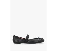 PRETTY BALLERINA Kristen Black Leather Ballet Pumps Size: 39, Colour: