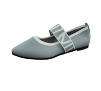 Pretty Ballerinas Women's Balerina Shoes Medieval Flat Summer Shoes Girls Comfortable Velvet Shoes Wide H Traditional Shoes Elegant Gymnastics Shoes, Light grey, 8 UK