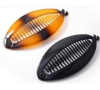 PRETTY BANANA CLIP HAIR COMB FISH CLIP BLACK TORT WOMEN'S LADIES GIRLS 2pcs