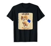 Pretty Bighorn Sheep with Nevada Flag Costume T-Shirt