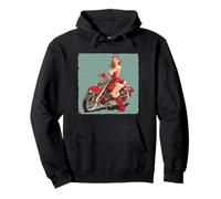 Pretty Bike Girl for Christmas and Motorcycles Lovers Pullover Hoodie