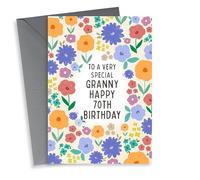 Pretty Birthday card - for Granny - 70th